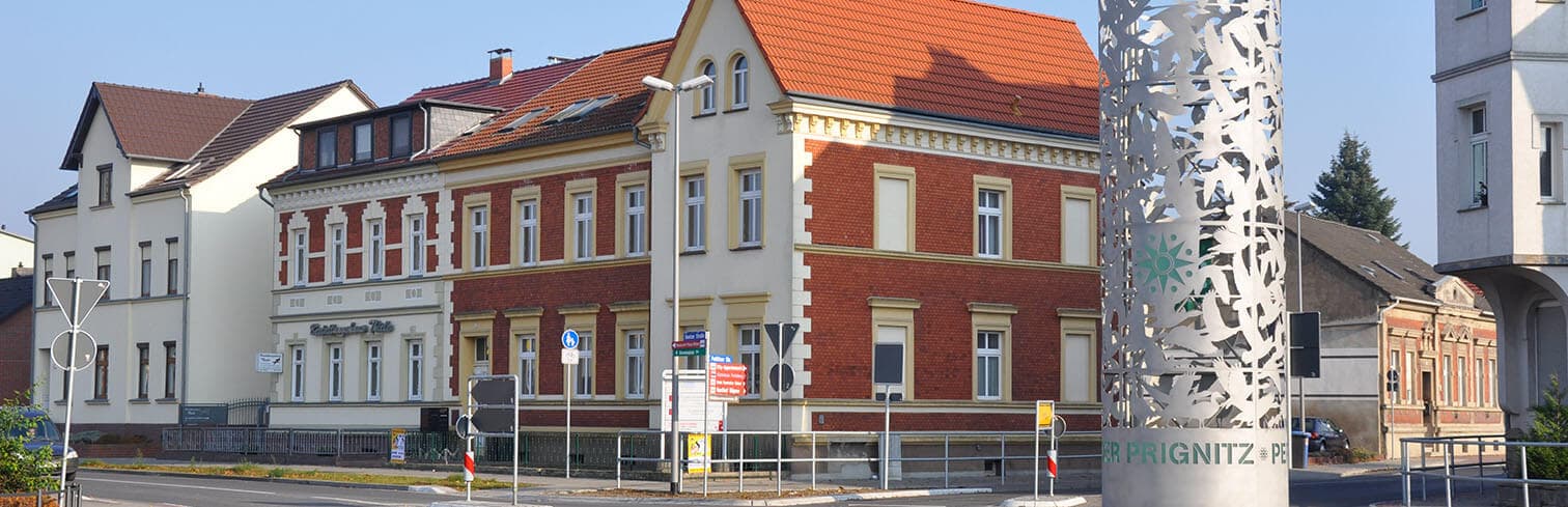 Straßenansicht der Reetzer Straße in Perleberg